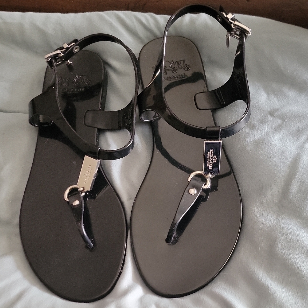 Black Coach Sandal